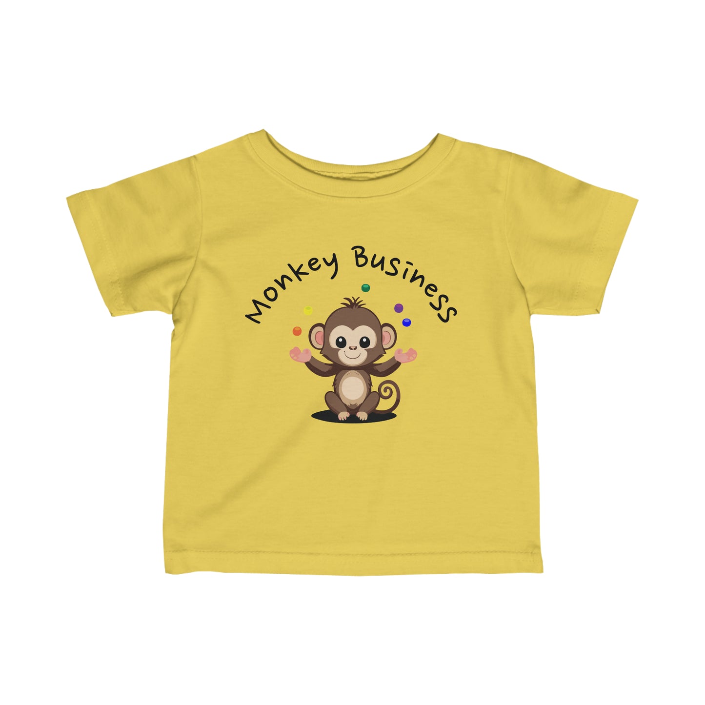 Butter Yellow Monkey Business Toddler Shirt, Monkey Shirt, Monkey Baby Shirt, Monkey Business Baby Shirt