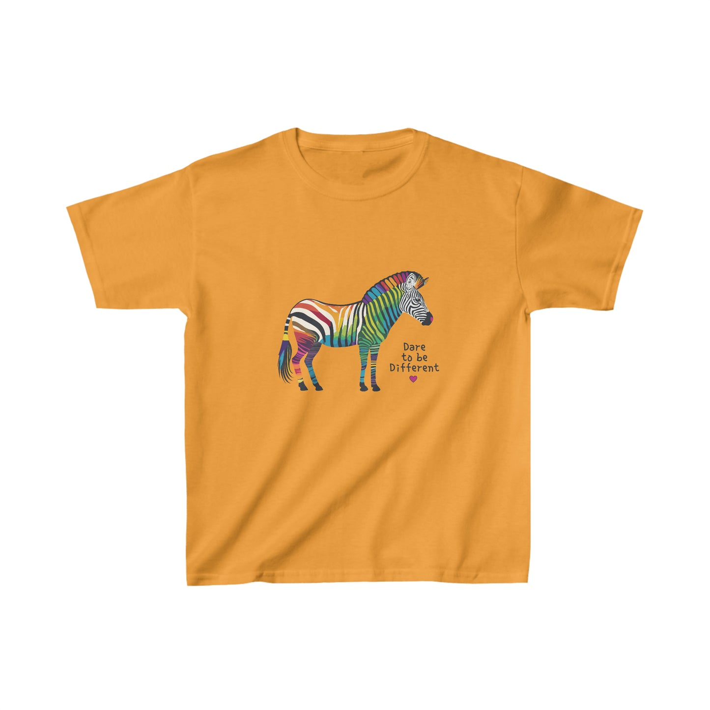Tennessee Orange Rainbow Zebra Dare to be Different Kids Heavy Cotton™ Tee