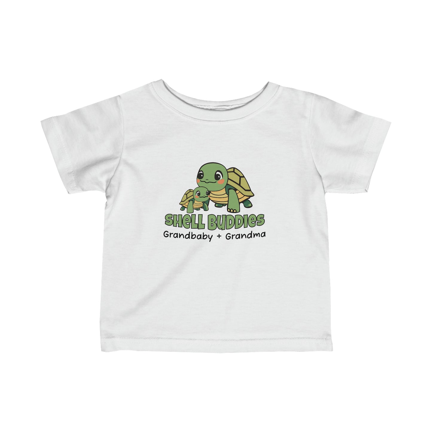 White Shell Buddies Turtles T-Shirt for Grandparent and Grandbaby, Turtles Shirt for Grandbaby