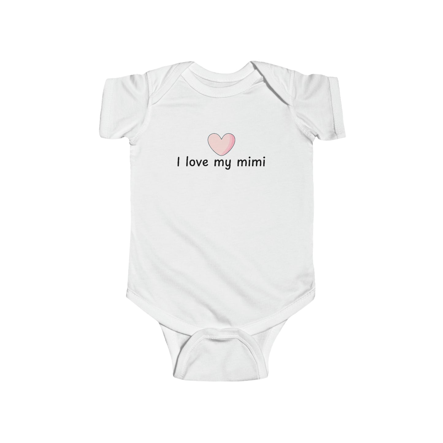 White I Love My Mimi Snapsuit | I Love My Mimi Bodysuit | Mimi Baby