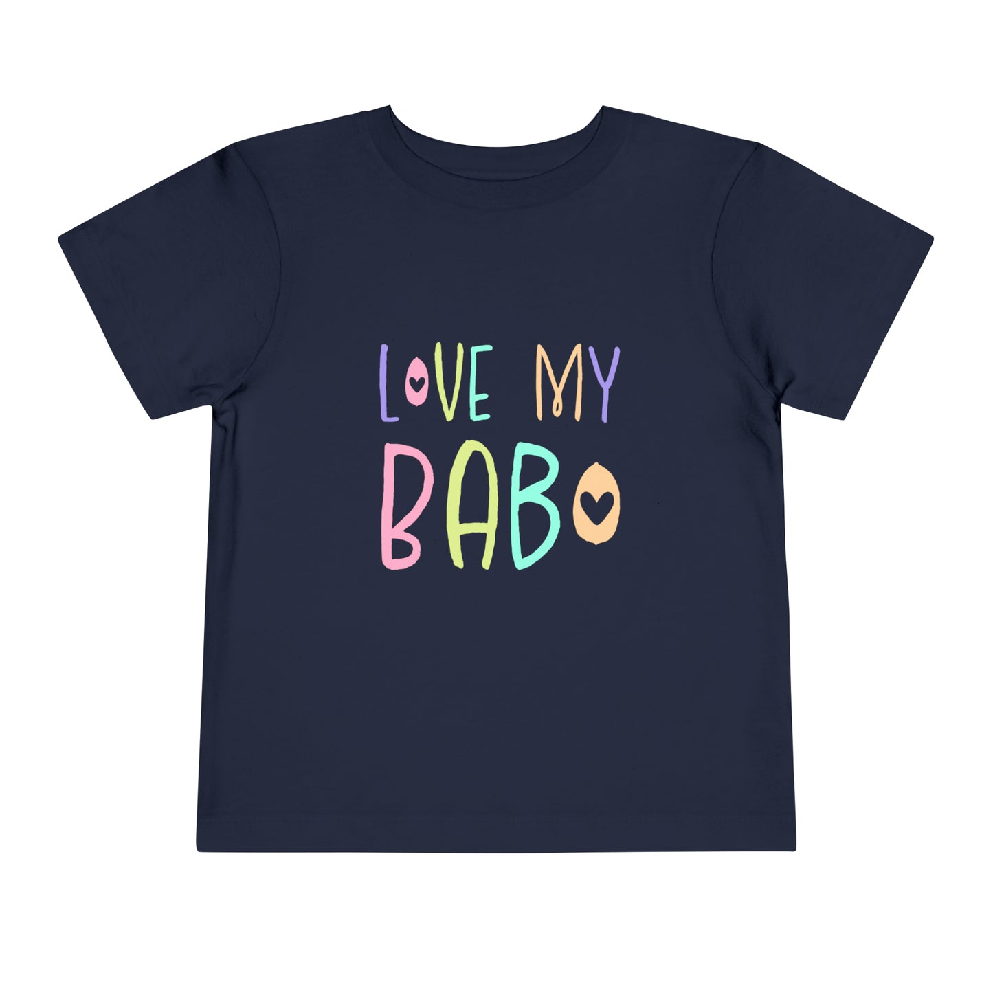 Navy Blue I Love My Babo Toddler Shirt, Love My Babo Balkan Toddler, Bosnian Clothing, Toddler Short Sleeve Tee