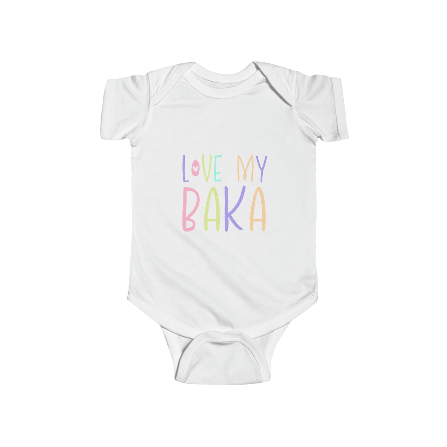 White I Love My Baka Snapsuit, Love My Baka Bodysuit, Bosnian Grandma, Balkan Pregnancy, Bosnian Announcement, Balkan Grandma
