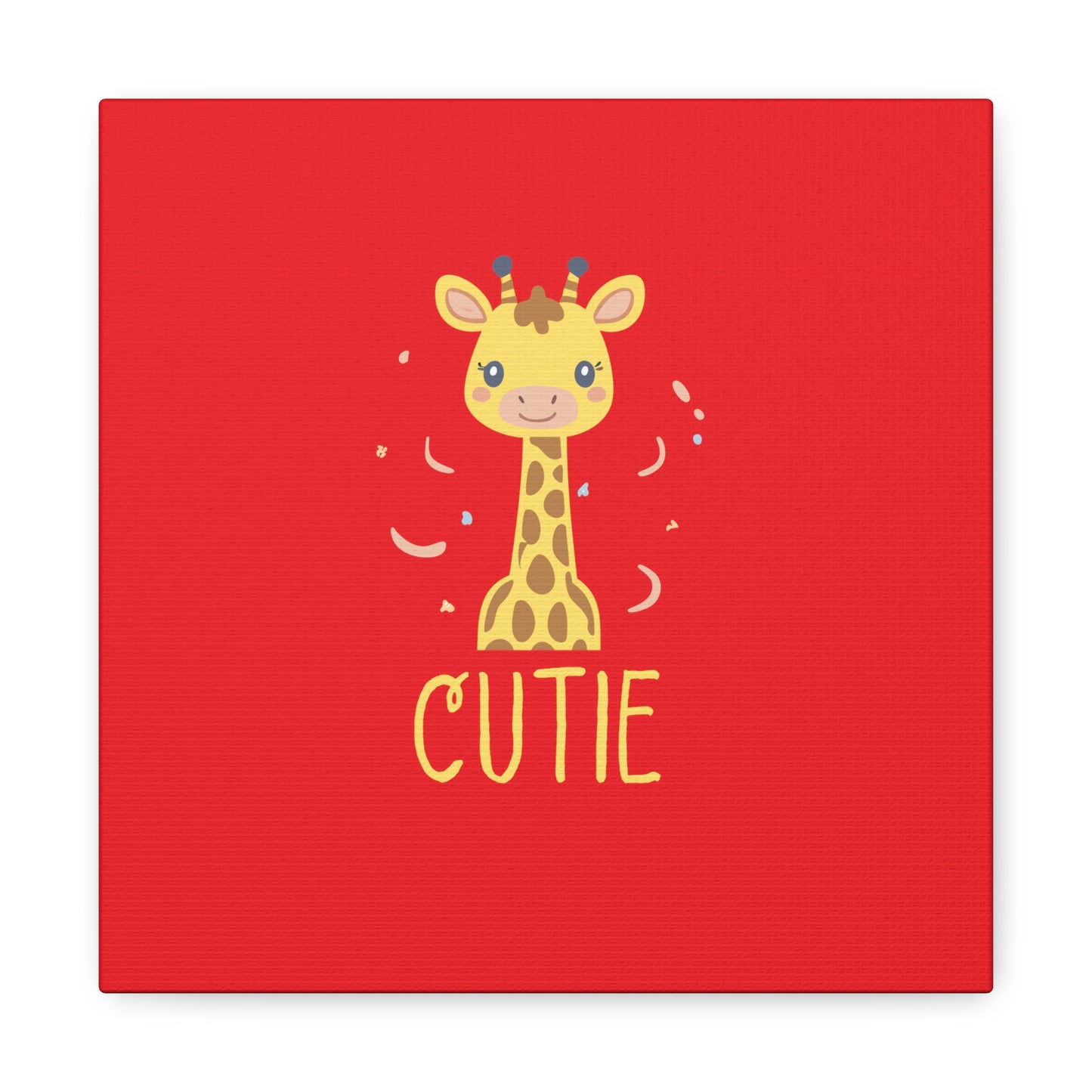 10 by 10 Giraffe Cutie Canvas Print, Giraffe Cutie Print for Nursery