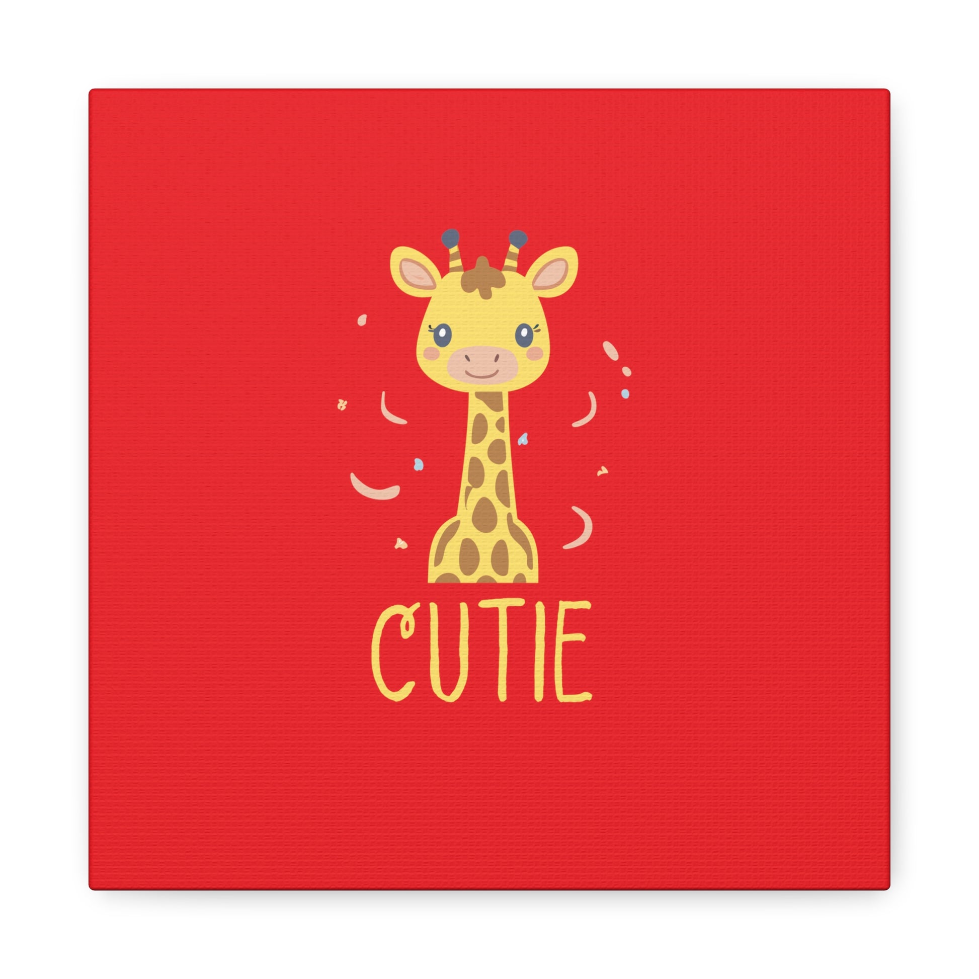 10 by 10 Giraffe Cutie Canvas Print, Giraffe Cutie Print for Nursery