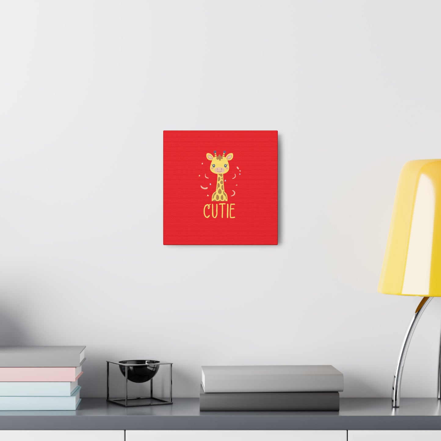 Giraffe Cutie Canvas Print, Giraffe Cutie Print for Nursery