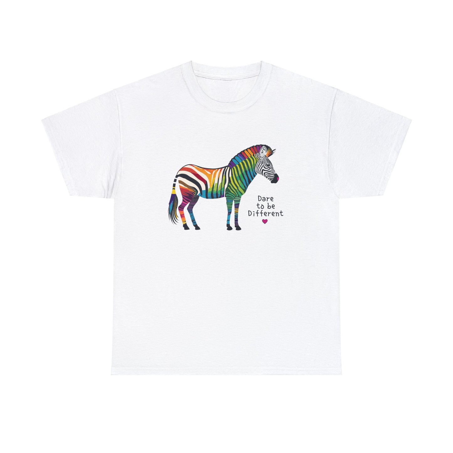 Rainbow Zebra Dare to be Different T-Shirt
