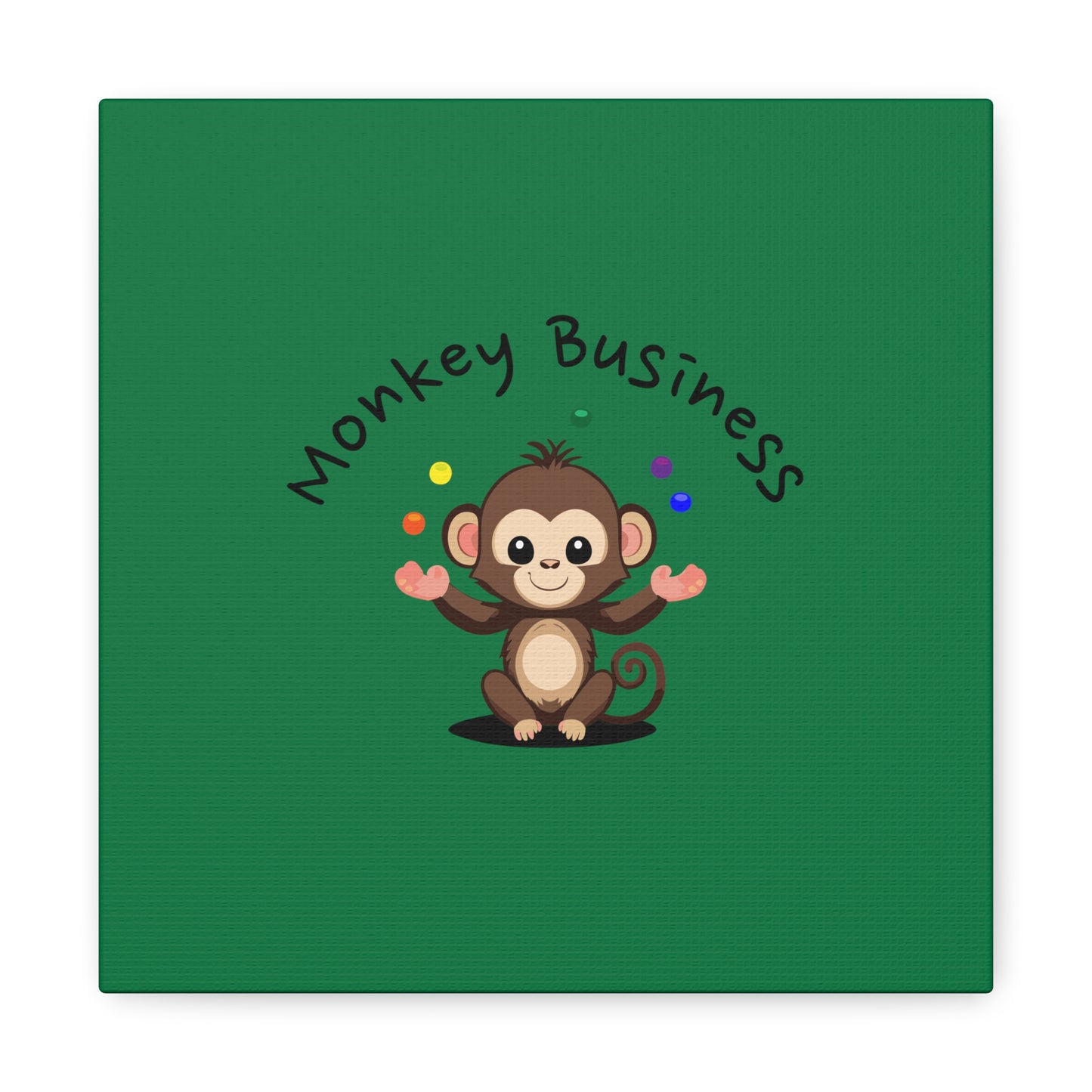 10 by 10 Monkey Business Canvas Print, Monkey Print, Monkey Baby Canvas, Monkey Business Baby Canvas for Nursery