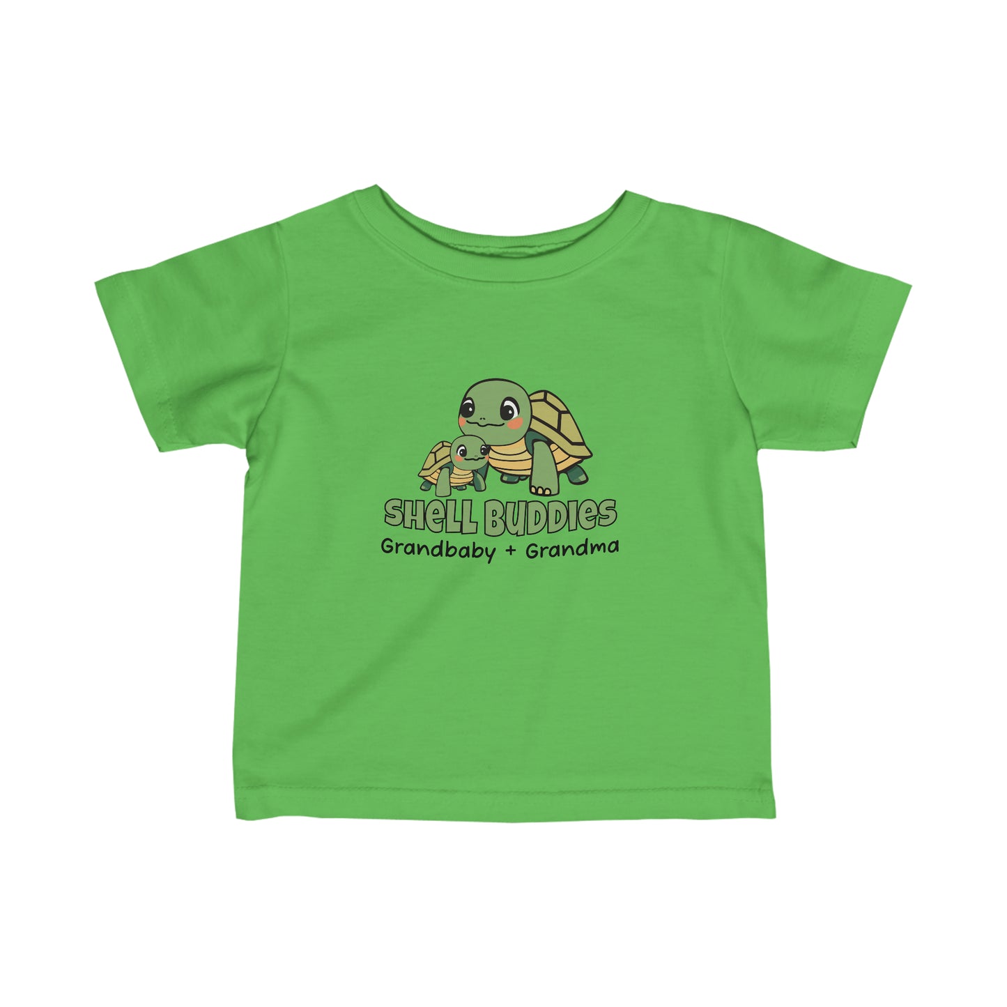 Apple Green Shell Buddies Turtles T-Shirt for Grandparent and Grandbaby, Turtles Shirt for Grandbaby