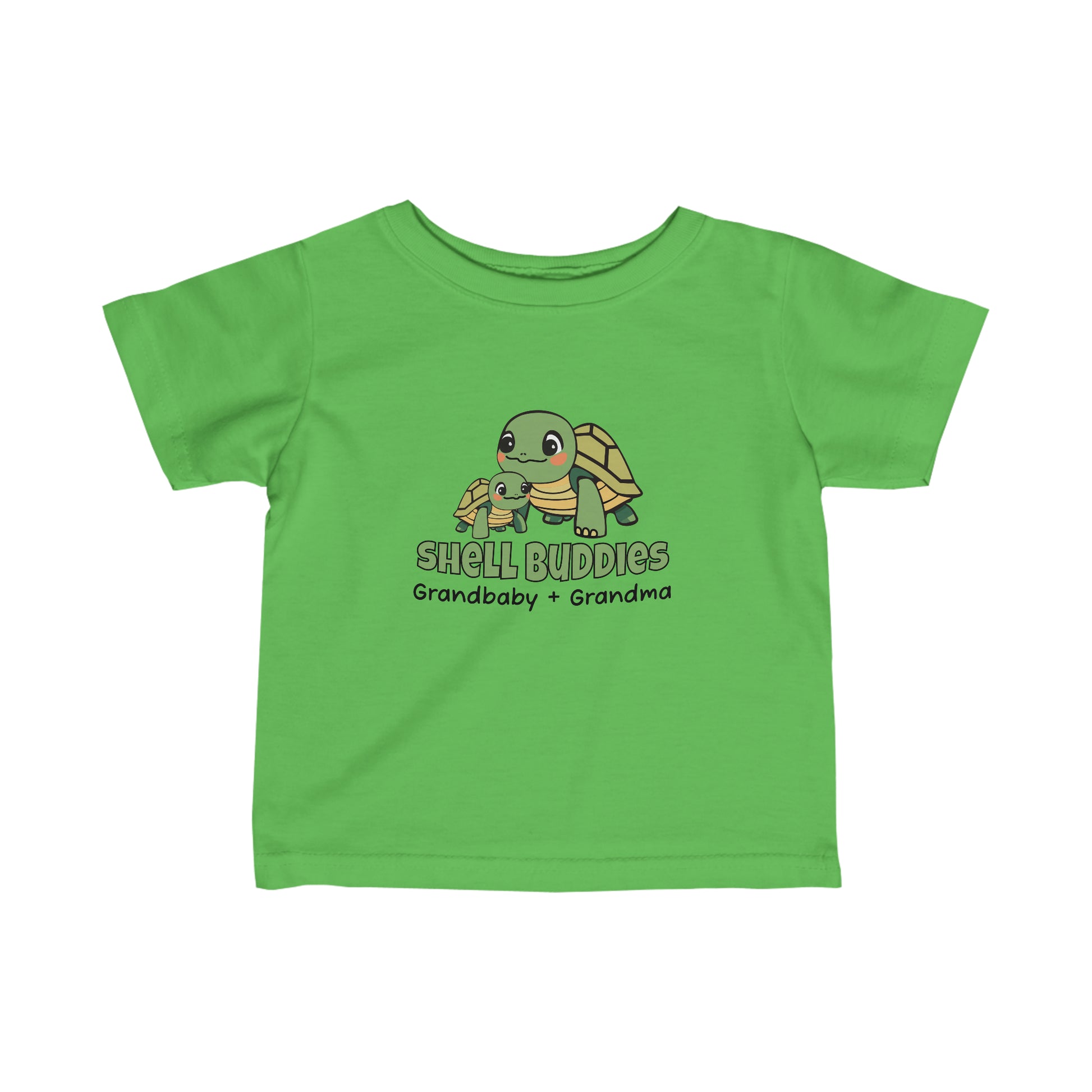 Apple Green Shell Buddies Turtles T-Shirt for Grandparent and Grandbaby, Turtles Shirt for Grandbaby