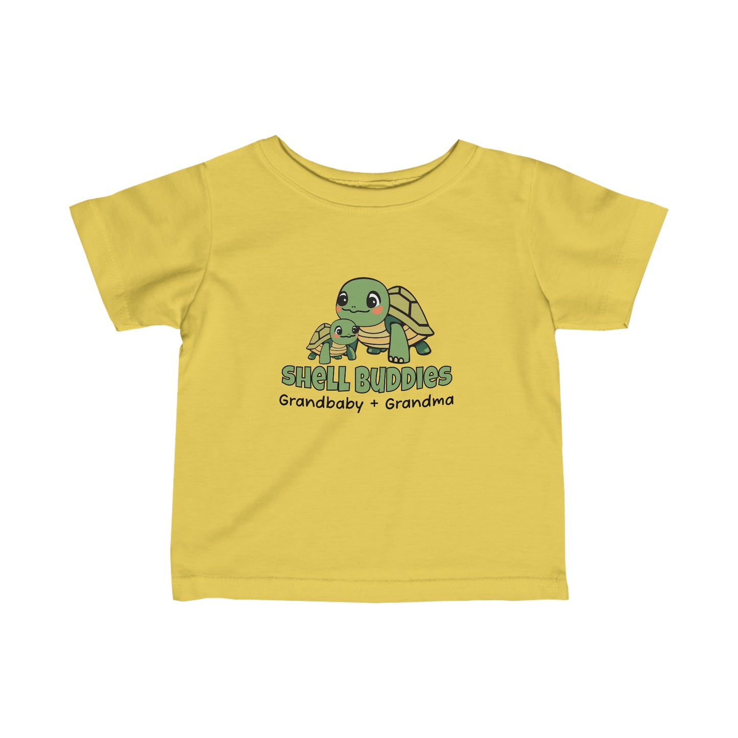 Butter Yellow Shell Buddies Turtles T-Shirt for Grandparent and Grandbaby, Turtles Shirt for Grandbaby