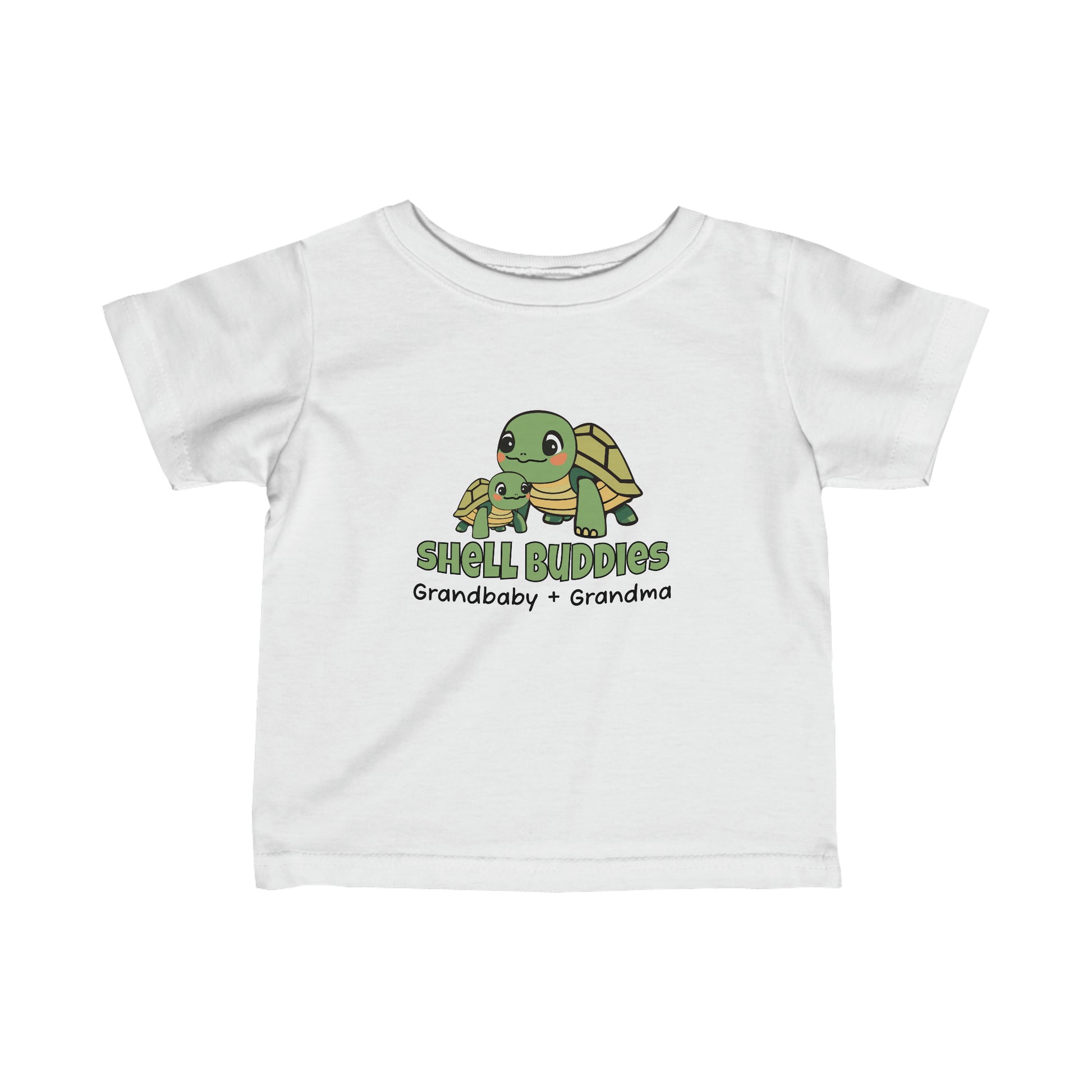 White Shell Buddies Turtles T-Shirt for Grandparent and Grandbaby, Turtles Shirt for Grandbaby