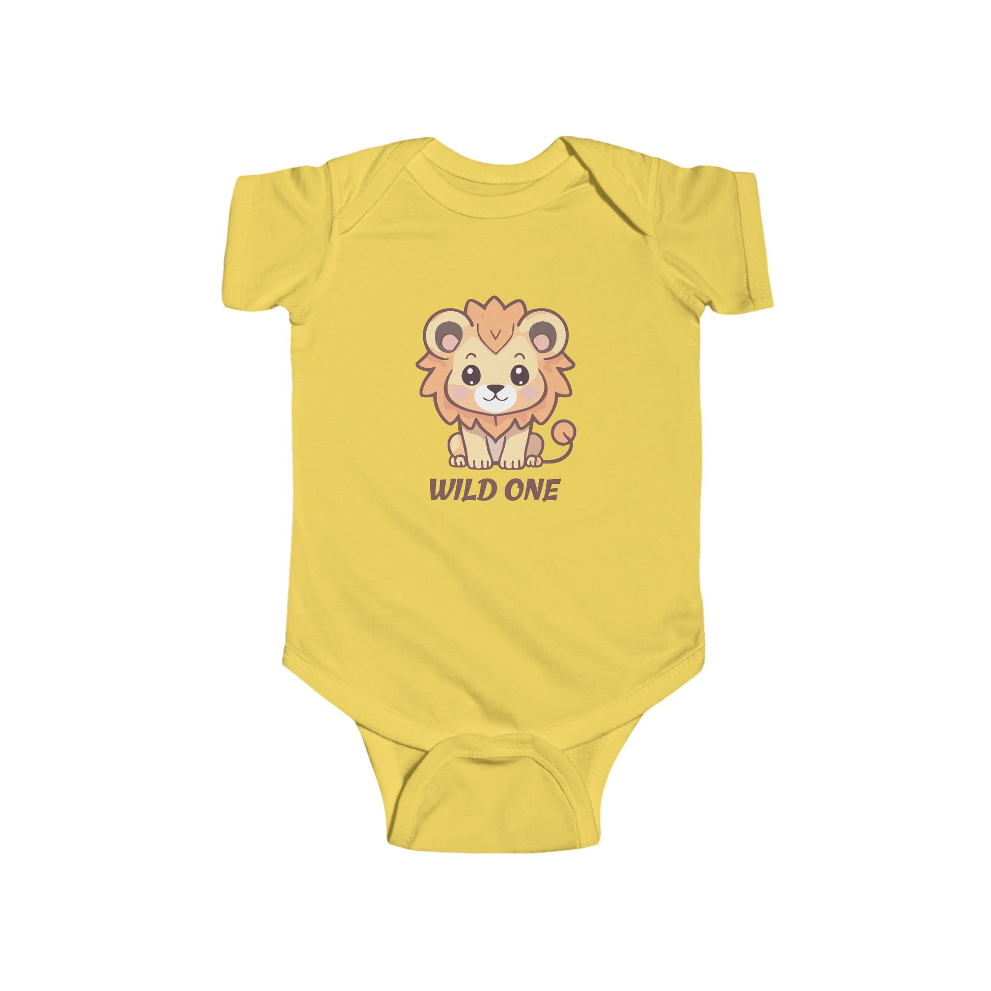 Butter Baby Bodysuit - Wild One Lion Bodysuit - Baby Jungle Animal Baby Bodysuit