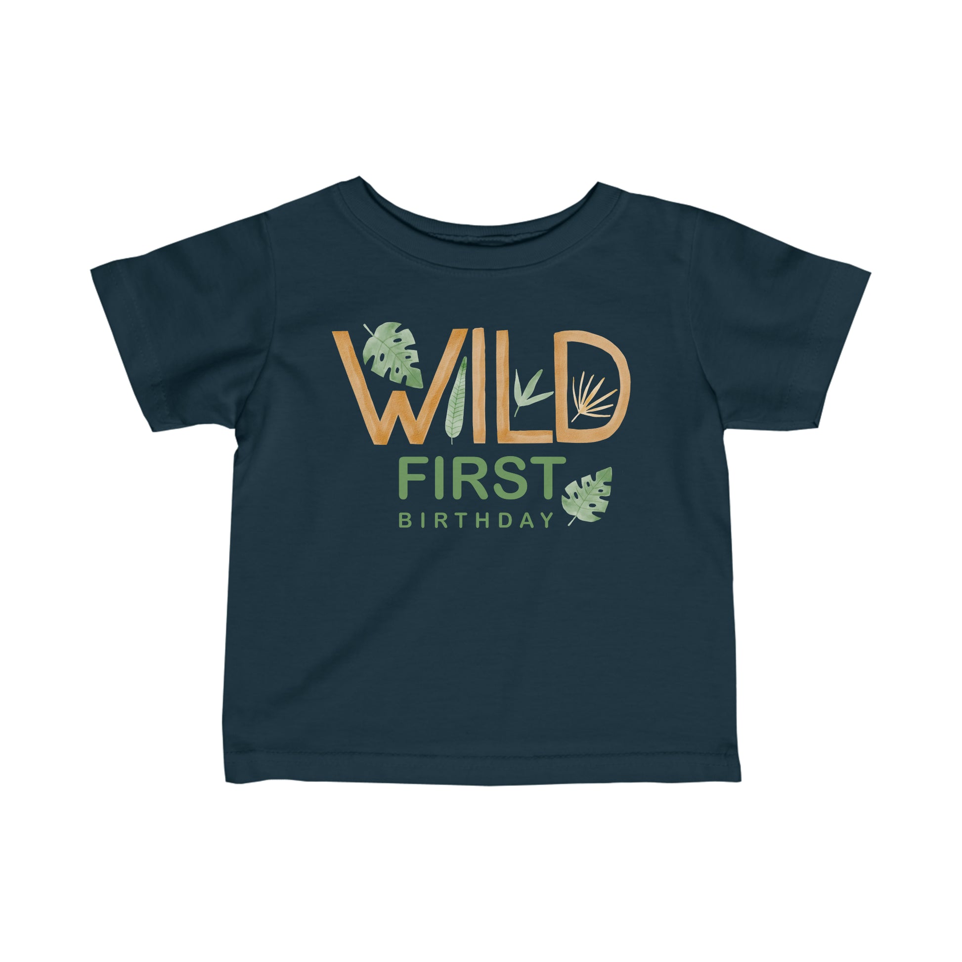 Navy Wild First Birthday Toddler, Baby, and Infant Fine Jersey Tee Shirt