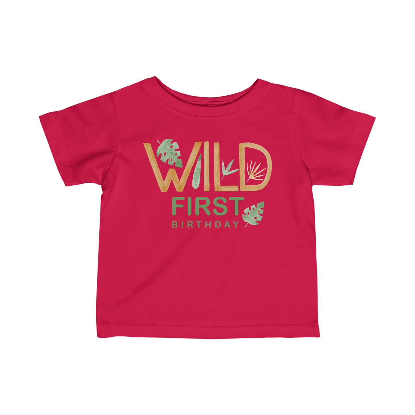 Red Wild First Birthday Toddler, Baby, and Infant Fine Jersey Tee Shirt