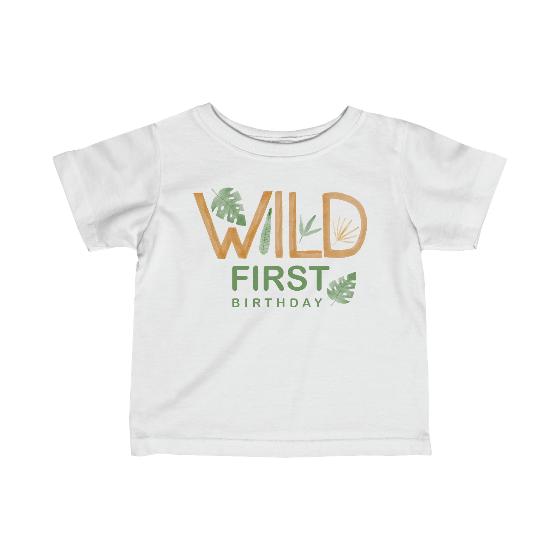 White Wild First Birthday Toddler, Baby, and Infant Fine Jersey Tee Shirt