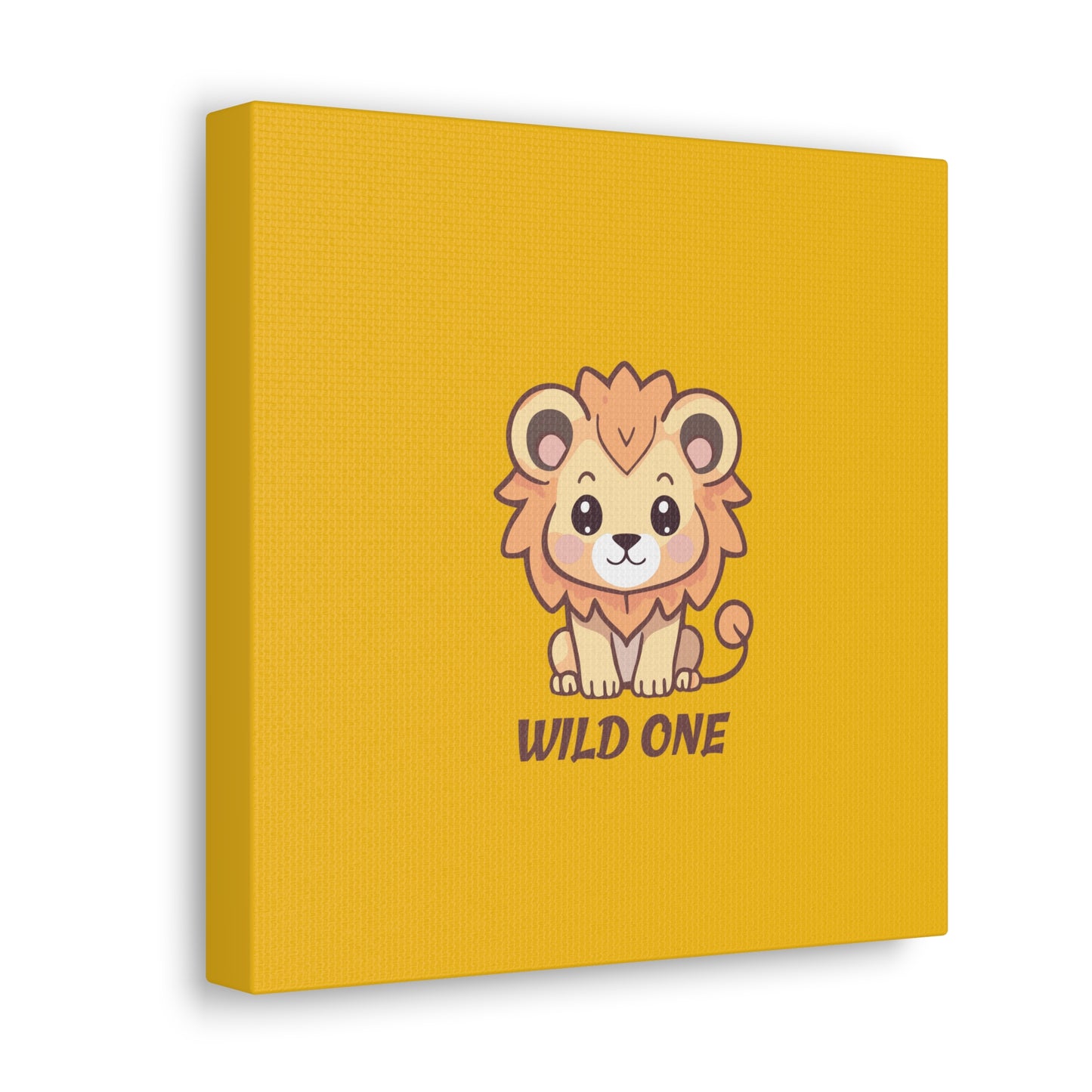 Side View of 10 by 10 Wild One Lion Canvas, Safari Animal Lion Print