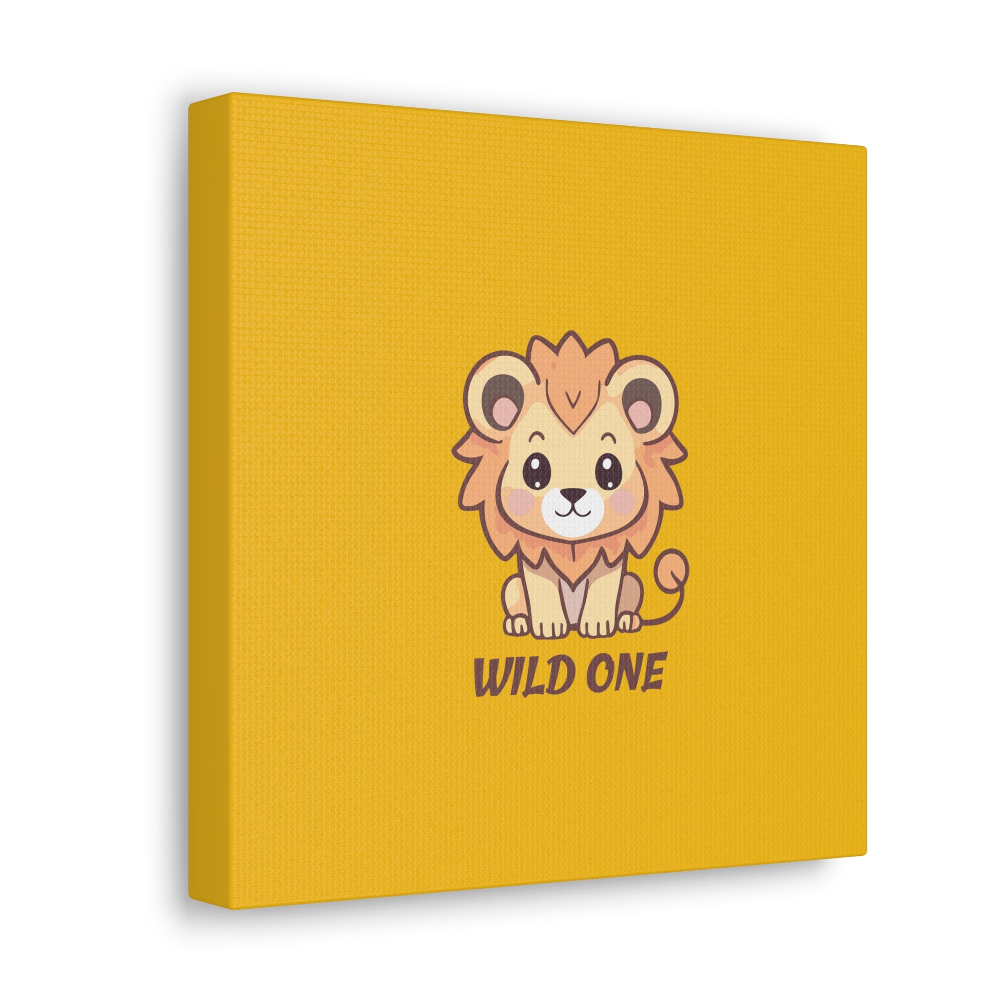 Side View of 10 by 10 Wild One Lion Canvas, Safari Animal Lion Print