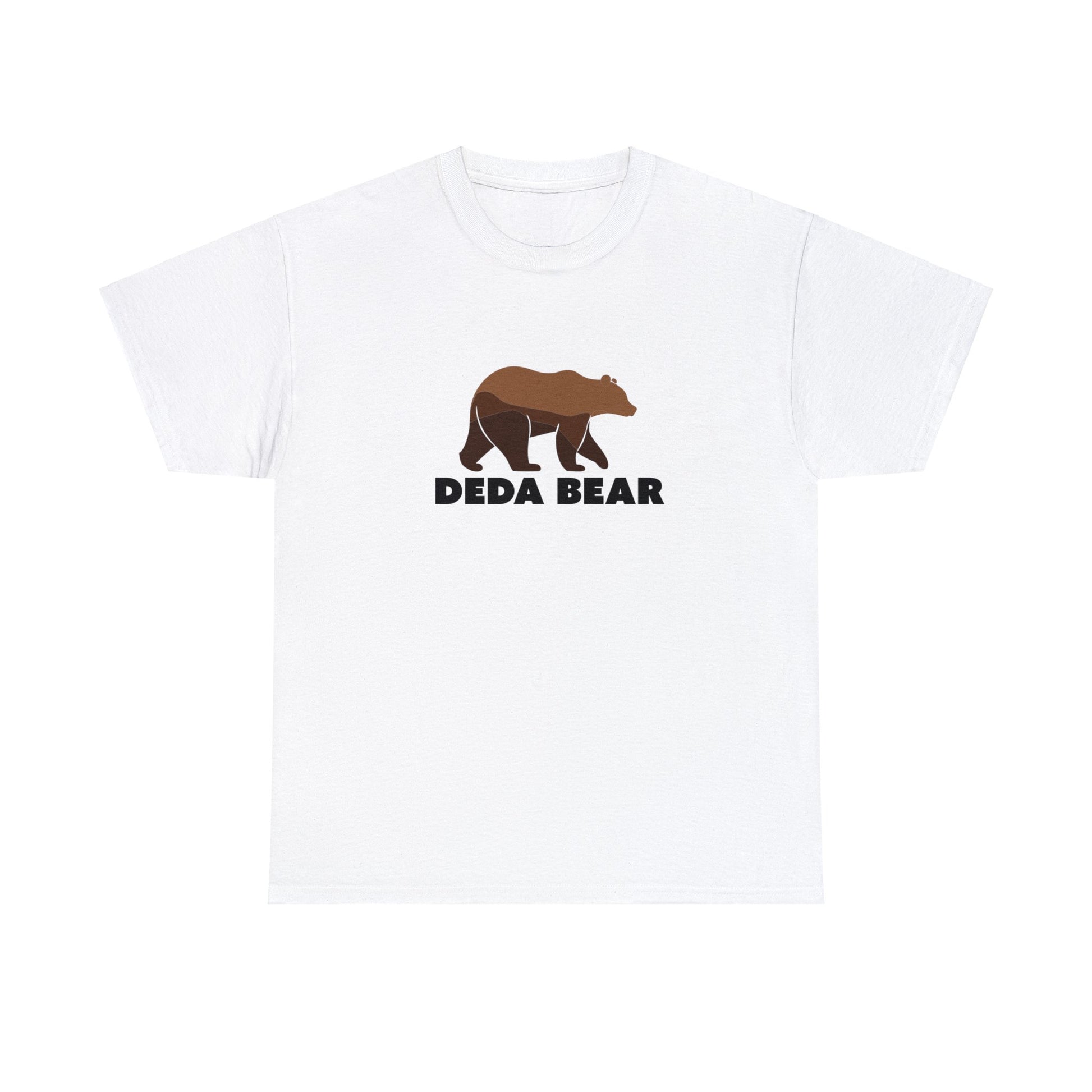 White Deda Bear T-Shirt for Bosnian Grandfather, Balkan Grandpa, Bosnian Grandpa, Baby Announcement, Pregnancy Announcement