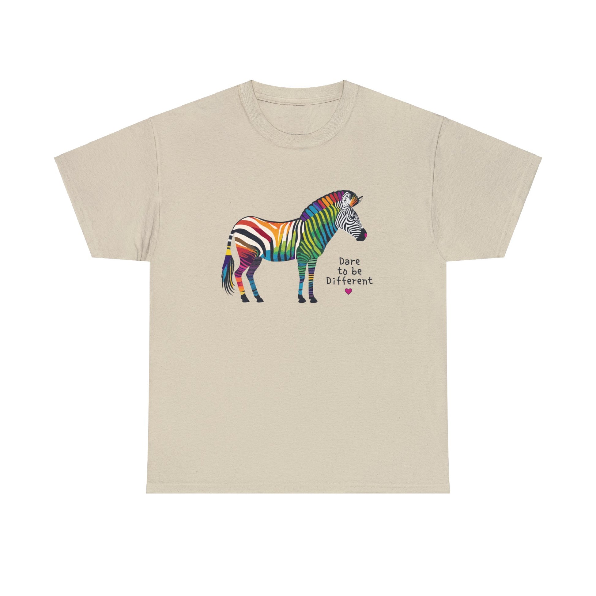 Sand Rainbow Zebra Dare to be Different T-Shirt