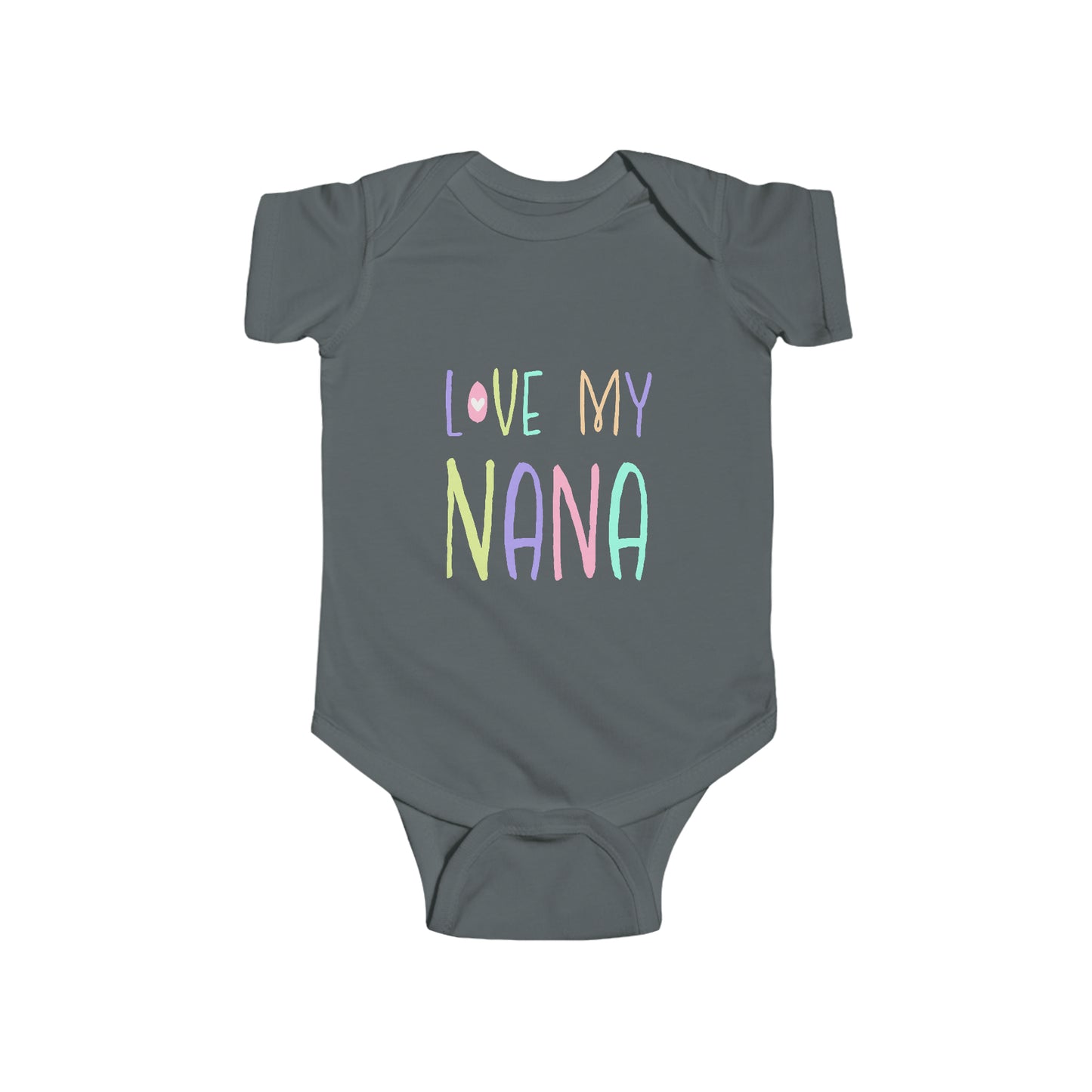 Charcoal I Love My Nana Snapsuit, Bosnian Grandma Pregnancy Announcement Gift