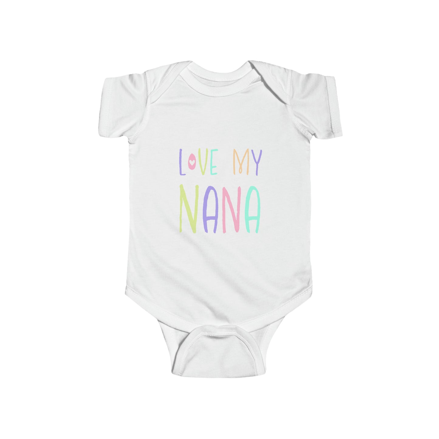 White I Love My Nana Snapsuit, Bosnian Grandma Pregnancy Announcement Gift