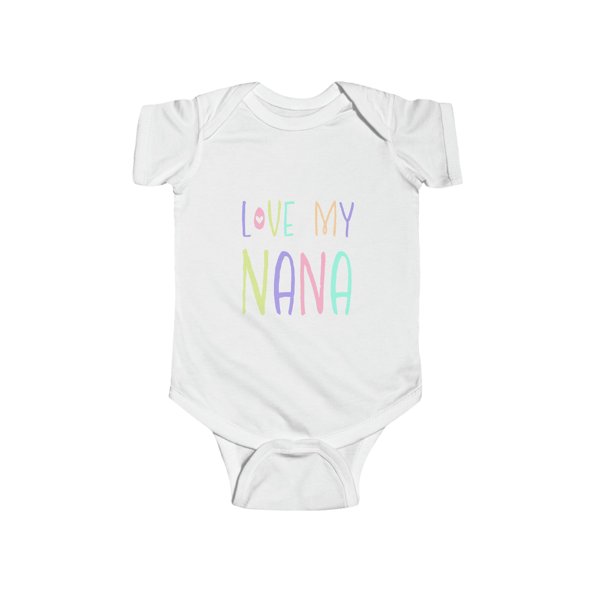 White I Love My Nana Snapsuit, Bosnian Grandma Pregnancy Announcement Gift
