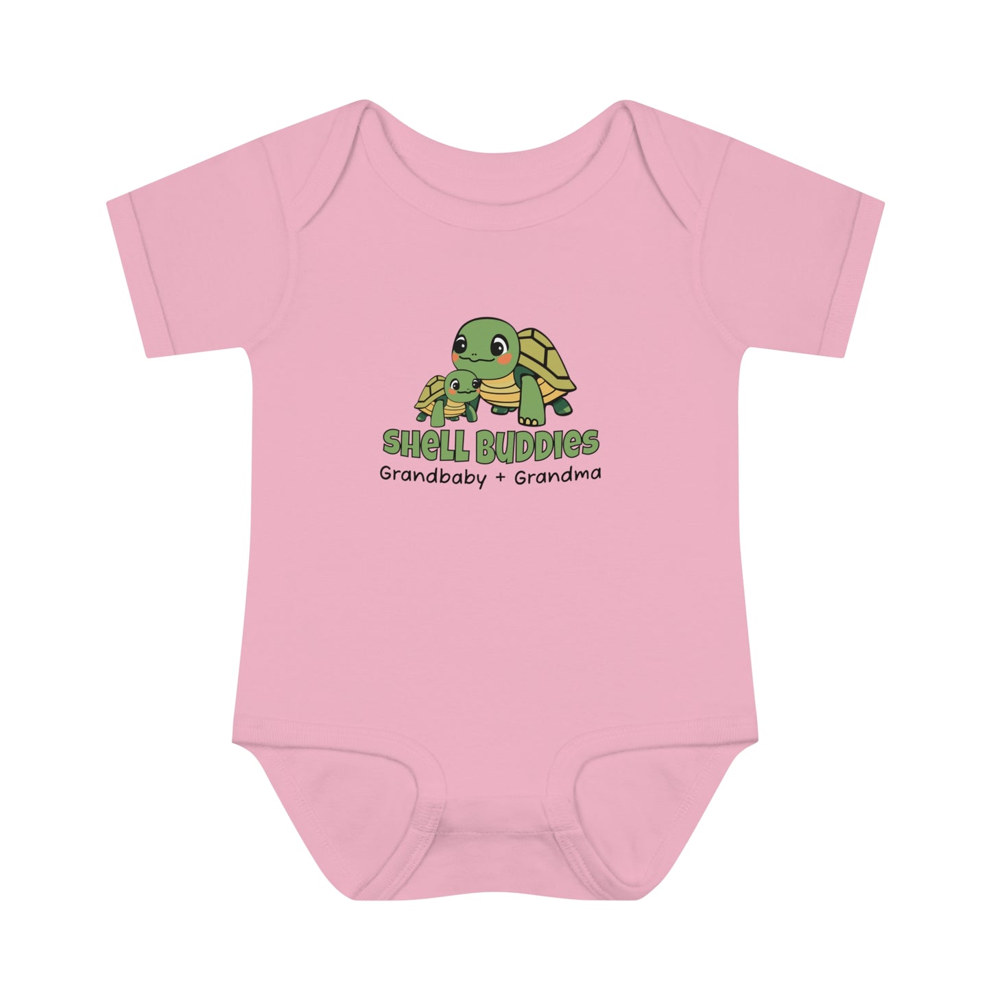 Pink Shell Buddies Turtles Snapsuit for Grandparent and Grandbaby, Turtles Bodysuit for Grandbaby