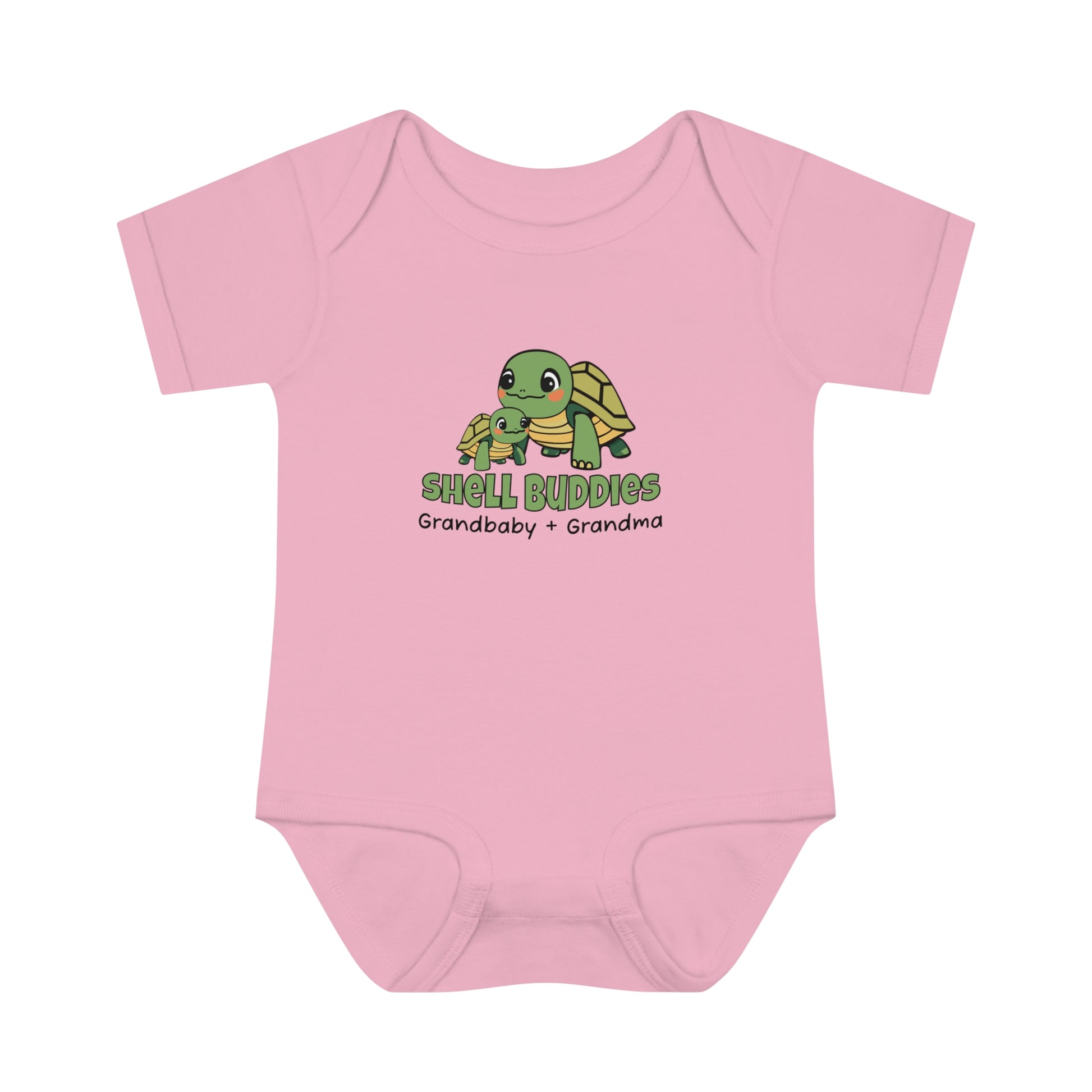 Pink Shell Buddies Turtles Snapsuit for Grandparent and Grandbaby, Turtles Bodysuit for Grandbaby