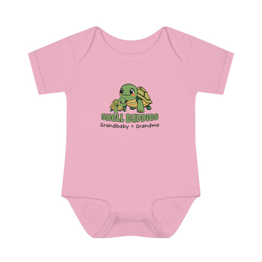 Pink Shell Buddies Turtles Snapsuit for Grandparent and Grandbaby, Turtles Bodysuit for Grandbaby